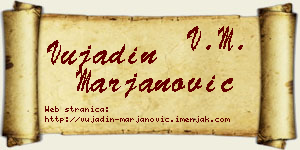 Vujadin Marjanović vizit kartica